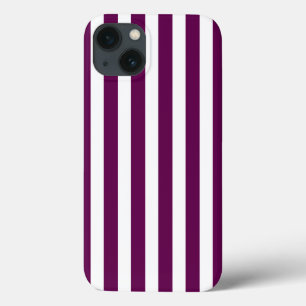 Plum and white candy stripes Case-Mate iPhone case