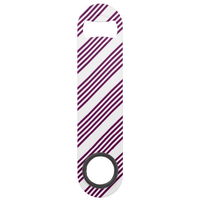 Plum and white five stripe pattern (Front)