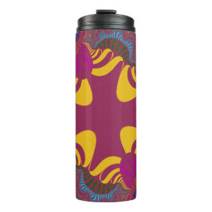 Plum and Yellow Cross Thermal Tumbler