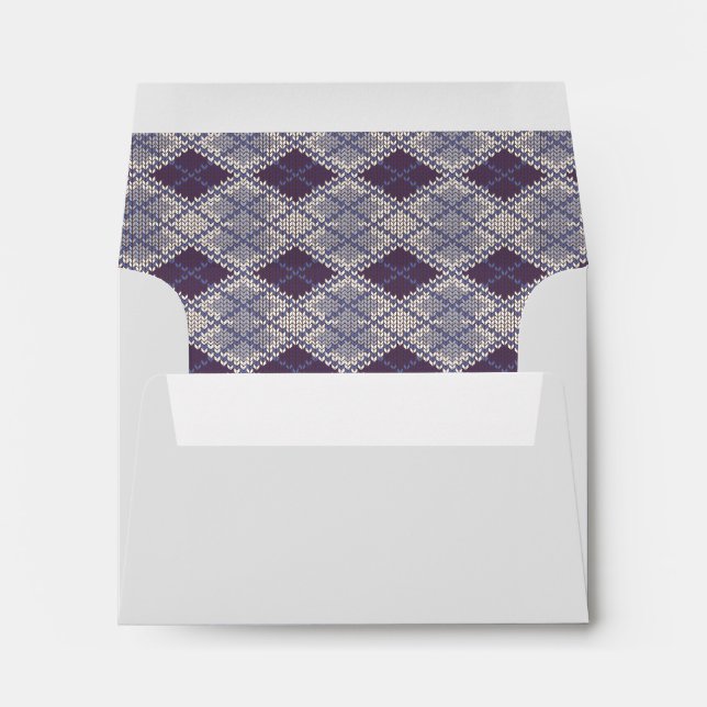 PLUM ARGYLE KNIT A2 Envelope II (Back (Bottom))