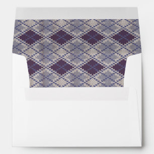 PLUM ARGYLE KNIT A7 Envelope