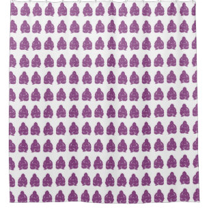 Plum Asian Moods Buddah Boys Shower Curtain