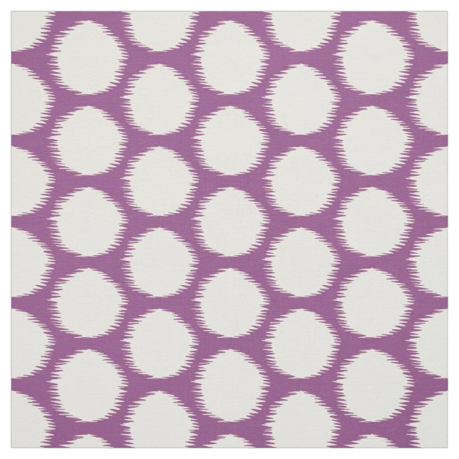Plum Asian Moods Ikat Dots Fabric (Swatch)