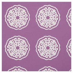 Plum Asian Moods Mandalla ~ small pattern Fabric