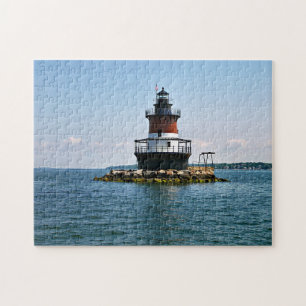 Plum Beach Lighthouse, Rhode Island Jigsaw Puzzle