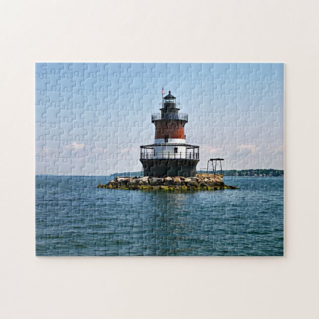 Plum Beach Lighthouse, Rhode Island Jigsaw Puzzle (Horizontal)