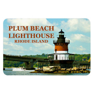 Plum Beach Lighthouse, Rhode Island Photo Magnet