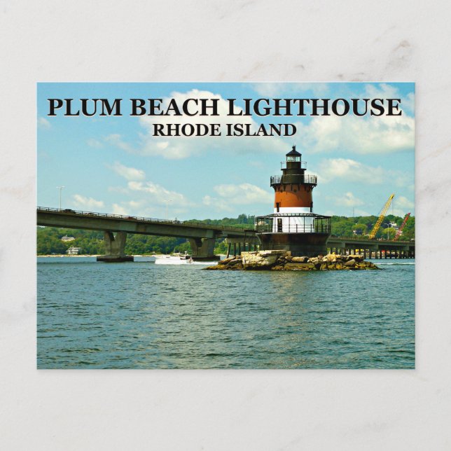 Plum Beach Lighthouse, Rhode Island Postcard (Front)