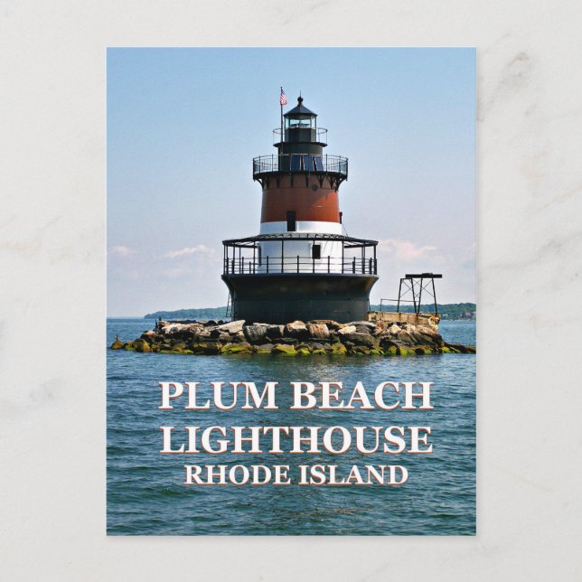 Plum Beach Lighthouse, Rhode Island Postcard (Front)