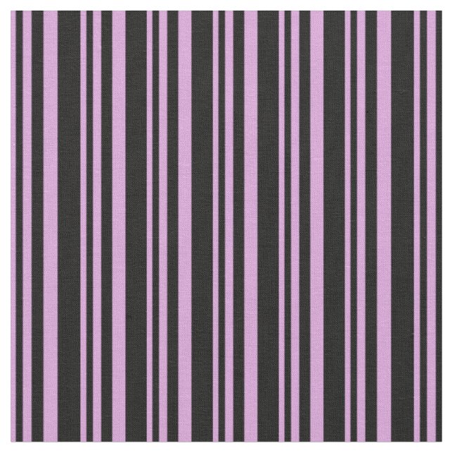 Plum & Black Lines Pattern Fabric (Close Up)
