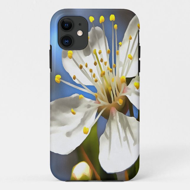 Plum Blossom Botanical Art Case-Mate iPhone Case (Back)