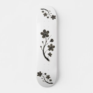 Plum Blossom – Botanical Design on Skateboard