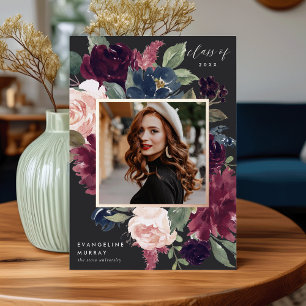 Plum Blossom Foil Photo Graduation Announcement