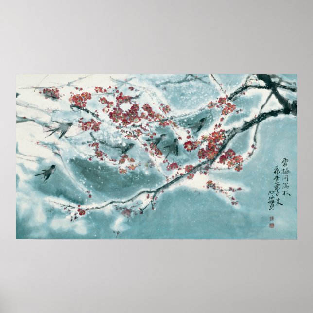 Plum Blossom in Snow Poster (Front)