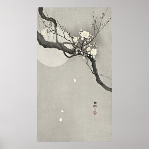 Plum Blossom Moonlit Elegance by Ohara Koson Poster