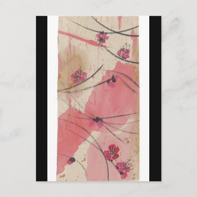 Plum Blossom Splash Postcard (Front)
