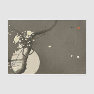 Plum Blossoms at Night by Ohara Koson Elegant Tissue Paper