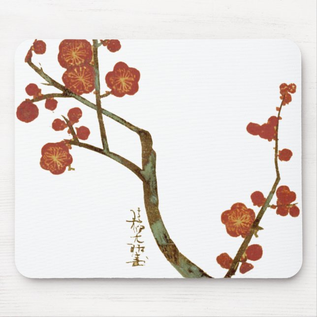 Plum Blossoms, Ogata Korin Japanese Fine Art Mouse Pad (Front)