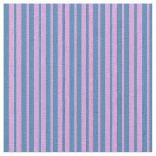 Plum & Blue Striped/Lined Pattern Fabric