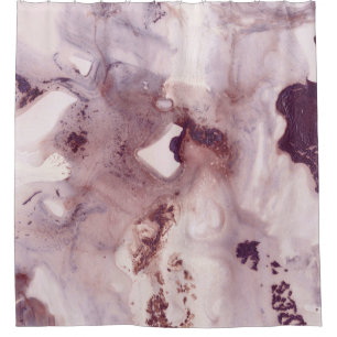 Plum Blush Ink Marble Glam #1 #wall #decor #art Shower Curtain