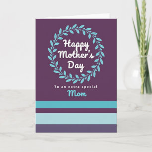 Plum Botanical Mum Card
