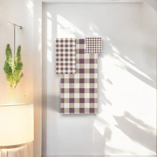 Plum Buffalo Plaid Holiday Bath Towel