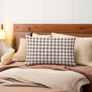 Plum Buffalo Plaid Holiday Lumbar Cushion