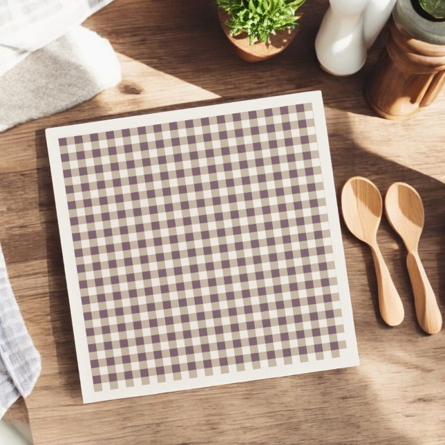 Plum Buffalo Plaid Holiday Napkin (Creator Uploaded)