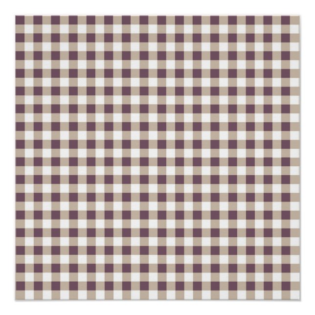 Plum Buffalo Plaid Holiday  Poster (Front)