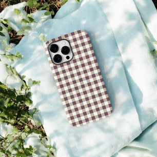 Plum Buffalo Plaid Phone Case for Stylish Gift