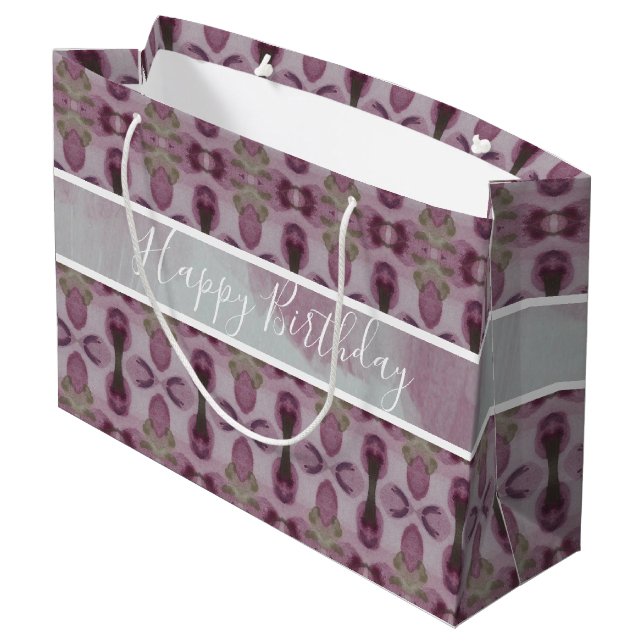 Plum Burgundy Large Gift Bag (Back Angled)