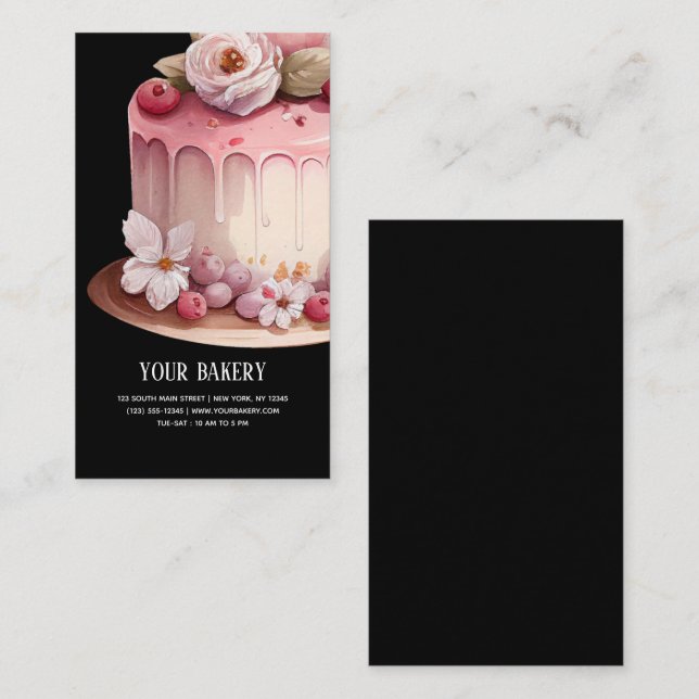 Plum Cake business card (Front/Back)