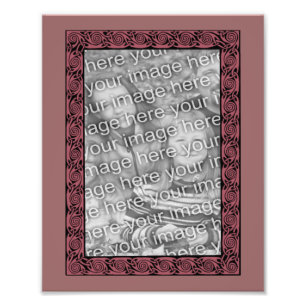 Plum Celtic Design Frame Template Photo Print