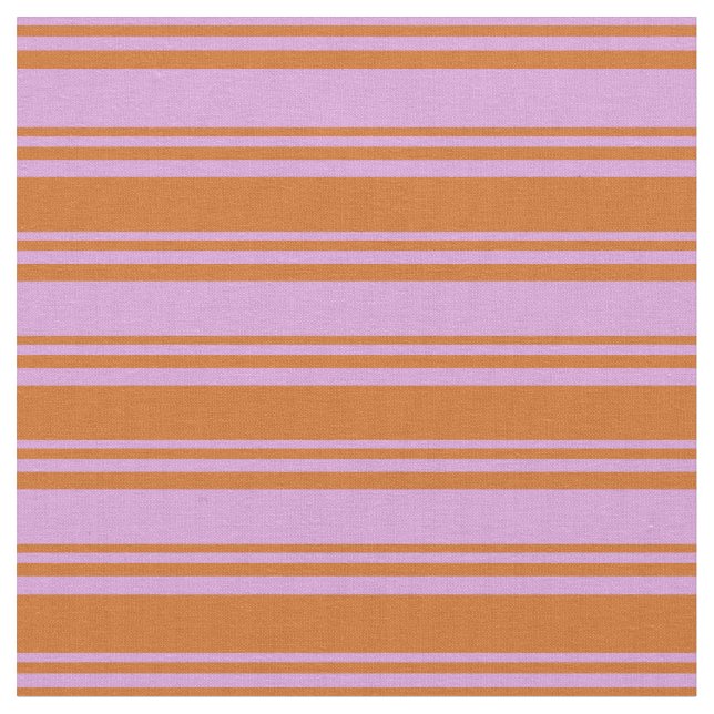 Plum & Chocolate Stripes Fabric (Close Up)