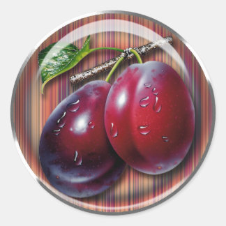 Plum Classic Round Sticker