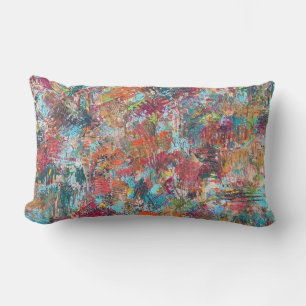 Plum Crazy Outdoor Lumbar Throw Pillow