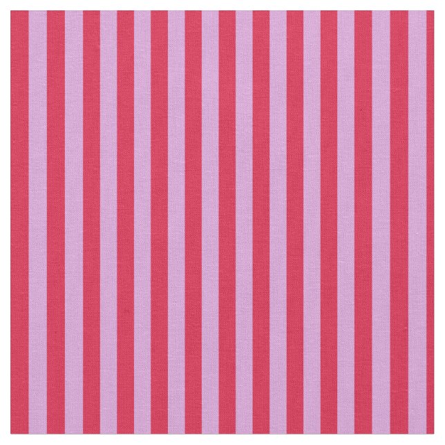 Plum & Crimson Coloured Stripes Pattern Fabric (Close Up)
