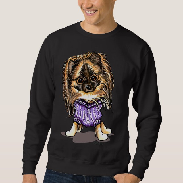 Plum Cute Pomeranian Sweatshirt (Front)