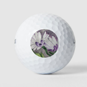 Plum daisy flowers golf balls