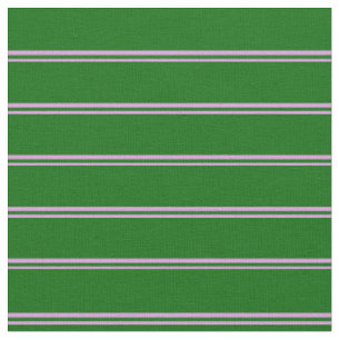 Plum & Dark Green Coloured Lined/Striped Pattern Fabric