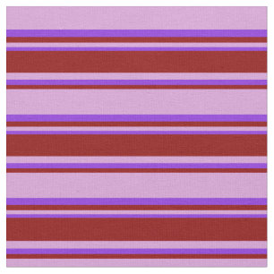 Plum, Dark Red, and Purple Coloured Lines Fabric