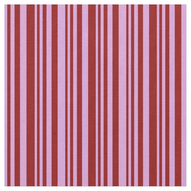 Plum & Dark Red Stripes Pattern Fabric (Close Up)