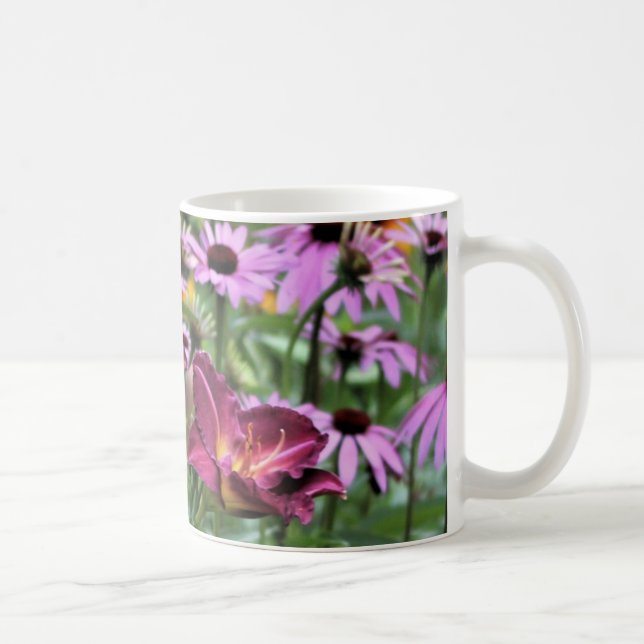 Plum Daylilies & Echinacea Coffee Mug (Right)
