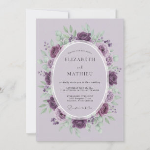 Plum Divine Spring Wedding Invitation