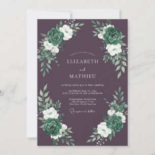 Plum Divine Winter Wedding Invitation