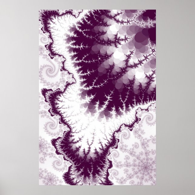 Plum Feathered Star Poster (Front)