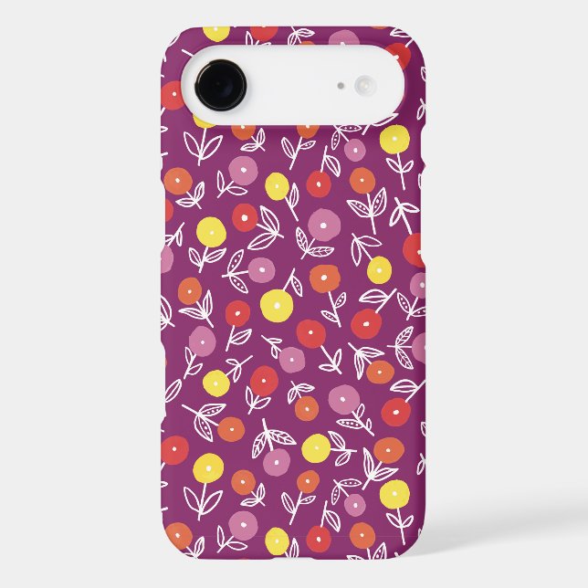 Plum Floral Ditsy iPhone Case (Back)