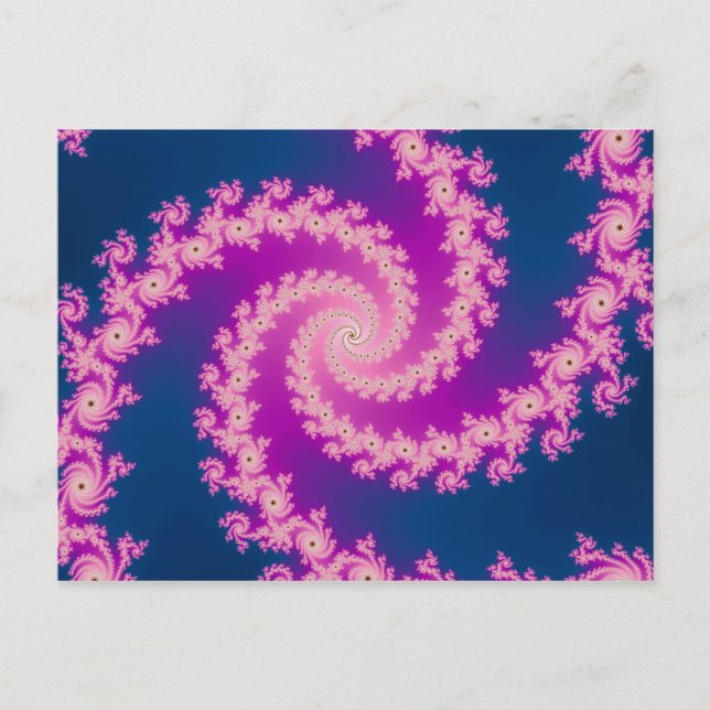 Plum - Fractal Postcard (Front)