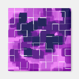 "Plum" Geometric Art Magnet