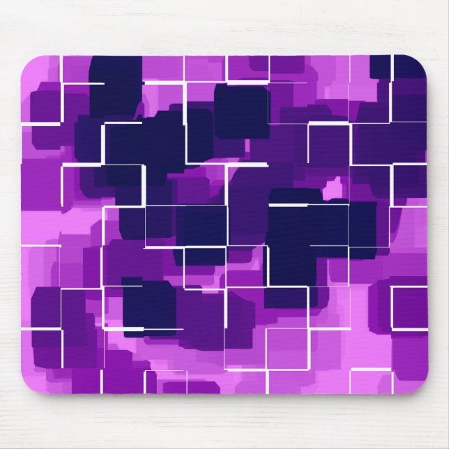 "Plum" Geometric Art Mouse Pad (Front)